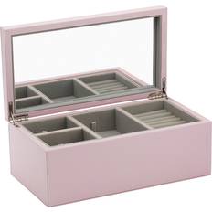 Pandora Stort smyckeskrin av MDF med PU-läder färgen rosa, mått: ca x 29 x 11,5 cm, A005, 16x29x11,5, Konstruerat trä ingen ädelsten