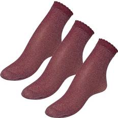 Pierre Robert 3-pack Glitter Socks Red 37/40 * Kampanj *