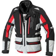 Red Motorcycle Jackets Spidi ALLROAD Textiljacke grau-rot