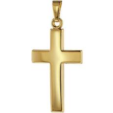 Gul Charms & Vedhæng Trendor trendor 75415 Kreuz-Anhänger mm Gold 750 Karat