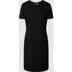 Stof Kjoler BOSS Slim-fit short-sleeved dress in stretch material