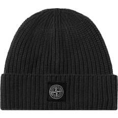 Stone Island Men Accessories Stone Island Patch Beanie - Black