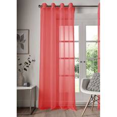 ASAB Red, 148cm 274cm Eyelet Top Voile