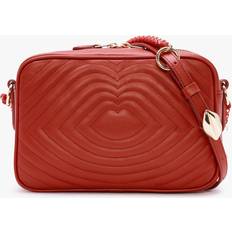 Lulu Guinness Bags Lulu Guinness Women's Bella Red Lip Ripple Quilted Leather Cross-Body