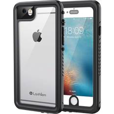 Waterproof Cases Lanhiem iPhone 6 6s Case, IP68 Waterproof Dustproof Shockproof Case with Built-in Screen Protector, Full Body Sealed Underwater Protective Clear Cover for iPhone 6 6s Black