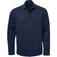 Eton Mens Navy Blue Patch-pocket Regular-fit Shirt