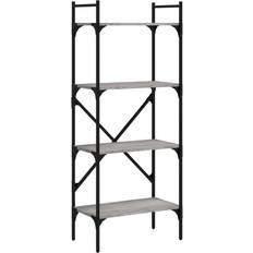 Mensole Scaffali per libri vidaXL 833341 Grey Sonoma Scaffale per libri 138.5cm