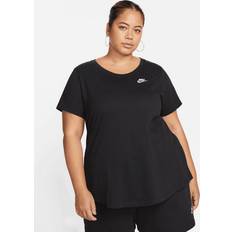 3XL T-skjorter Nike Sportswear Club Essentials Women's T-Shirt Black 1X