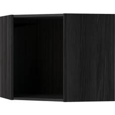 IKEA Metod Wood Pattern Black Vitrinskåp