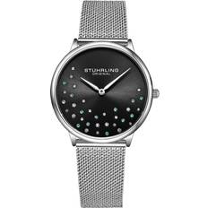 Stührling Women Wrist Watches Stührling Womens Silver and Black Symphony 38mm One Size