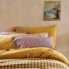 Lino Fundas nórdicas Piglet in Bed Honey Linen Super King Duvet Cover Yellow