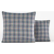 Lin Linge de Lit LA REDOUTE INTERIEURS Check Tartan Muslin 200 Thread Count Pillow Case Brown