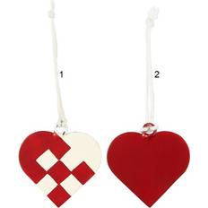 Ib Laursen My Nostalgic Christmas Heart Red Weihnachtsbaumschmuck 7.5cm 2Stk.