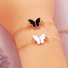 Barn Armband Shein 2pcs Girls Zinc Alloy Butterfly Decor Bracelet For Gift