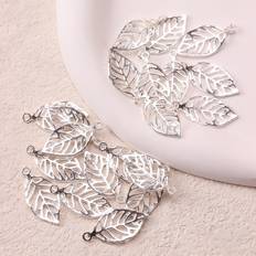 Shein 20pcs Leaf Shaped Alloy Diy Hairpin