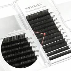 Matte False Eyelashes Shein 1PCS NAGARAKU Flat Ellipse Eyelash Split Tips Matte Gray Black Color 8-15mm Super Soft Gentle Natural Eyelash Extension Flat Shape Lashes