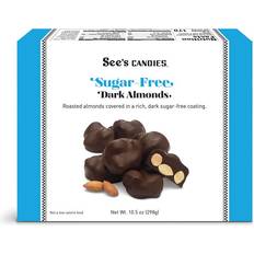 Sugar Free Chocolates See's Candies Sugar Free Dark Almonds 10.5oz 1