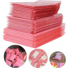 Pink Envelopes & Mailing Supplies Shein 20pcs Bubble Mailers Padded Envelopes Christmas