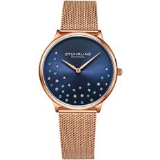 Stührling Women Wrist Watches Stührling Womens Rose Gold and Blue Symphony 38mm One Size