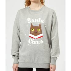 By IWOOT Santa Claws Women's Christmas Jumper Grey