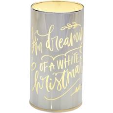 Advent Candle Holders The Gift Co LED Dreaming Of A Christmas Slogan Advent Candle Holder