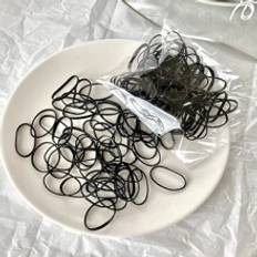 Black Hair Ties Shein 100pcs Solid Color Hair Tie