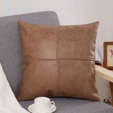 Shein Stitch Detail Cushion Cover Without Filler Brown