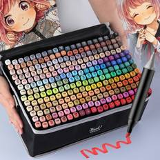 24/30/36/48/60/80/100/120/168 Dual Tip Drawing Marker Pens Set; Permanent Art Markers For Adult Drawing, Sketching, Coloring, Highlighting, Illustrati