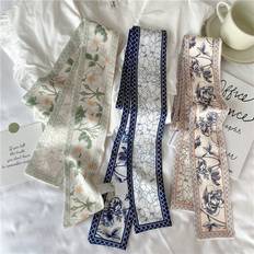 Shein Accessoarer Shein 3pcs Women's Multicolor Floral Scarves For Daily Use, Can Be Tied On Bags Or Worn As Neck Scarf