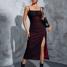 Mesh - Multifärgade Klänningar Shein Split Thigh Mesh Cami Dress
