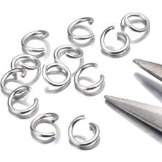 Shein 200pcs 3mm 4mm 5mm 6mm 7mm 8mm 10mm stainless steel DIY Jewelry Findings Open Single Loops Jump Rings & Split Ring for jewelry making