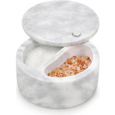 Homiu Salt Cellar Marble 2 Compartment