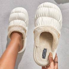 Skor Shein Women's Fashionable Home Warm Plush Slipper
