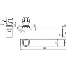 Grijs Energieverbruiksmeters DEHN DLH FS 8 H36 L170 GR V2A Dakgeleiderhouder