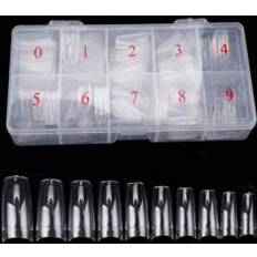 Shein 500pcs/Box Acrylic Tips Transparent Nail Capsule Fake Artificial Soft Gel