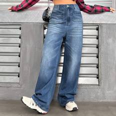 Modal Jeans Shein High Waist Wide Leg Jeans