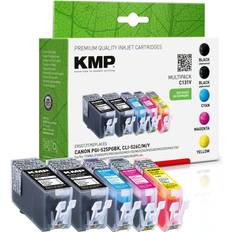 KMP Inktcartridge Vervangt Canon PGI-525PGBK - Zwart/Cyaan/Magenta/Geel