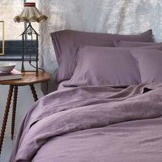 Lino Fundas nórdicas Piglet in Elderberry Linen Super King Duvet Cover Red