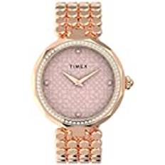 Ure Timex Analogt Ur City Collection Rosa Guld One Size