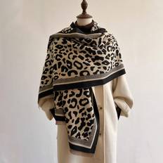 Leopard - Women Scarfs Shein Boho Ladies Double-Sided Leopard Print Jacquard Imitation Cashmere Scarf Shawl - Autumn/Winter