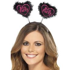 Women Accessories Fancy Dress Smiffys hen party love heart boppers, black