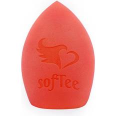 Cosmetics Softee SofTee Makeup Sponge Blender XL Vegan, Cruelty Free, Latex-Free Makeup Blender Beauty Sponge for Face and Body Flawless for Blush Cream, Liquid Foundation and Powder Application 1Pc, Red