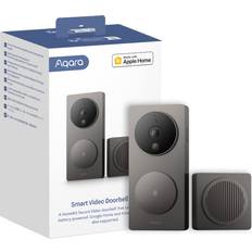 Aqara Aqara Video Doorbell G4 Chime Included 1080p FHD HomeKit Secure Video Doorbell Camera, Local Face Recognition and Automations, Wireless or Wired, Supports Apple Home, Alexa, Google, IFTTT, Gray