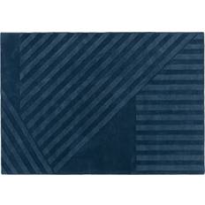 NJRD Alfombra De Lana Levels Stripes Azul 200x300 cm Azul cm