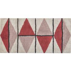 Ekologiska Mattor Beliani Purnia Ryamatta 80 x 150 cm Röd Röd, Beige, Multifärgad cm