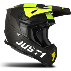 Just1 J22 Adrenaline Crosshjälm Svart-Fluo Gul-Carbon