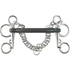 Horze Mullen Mouth Pelham gummibid. Black unisex