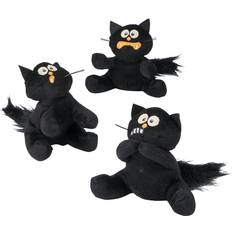 Schwarze Ängstliche Plüschkatze