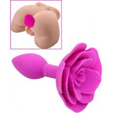Sexleksaker Kiotos Rose Silicone Butt Plug Chockrosa