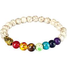Chakraarmband med Buddhadetalj